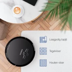 Roboza - Robots Aspirateurs Pro - Robot Aspirateur Avec Fonction De Nettoyage - Aspirateur - Station De Charge - Robots Aspirateurs - Robot De Nettoyage - Zwart -Nettoyage Produits Boutique 1200x1200 432