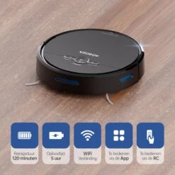 Roboza - Robots Aspirateurs Pro - Robot Aspirateur Avec Fonction De Nettoyage - Aspirateur - Station De Charge - Robots Aspirateurs - Robot De Nettoyage - Zwart -Nettoyage Produits Boutique 1200x1200 437