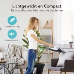 LifeGoods Sans Fil Portable Aspirateur - Humide Et Droog - LifeGoods Rechargeable De Poche Avec 3 Accessoires - Filtre HEPA - Gris Foncé -Nettoyage Produits Boutique 1200x1200 445