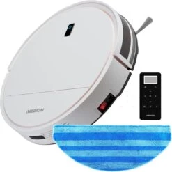 MEDION P20 SW - Aspirateur Robot - Aspirer Et Nettoyer - Navigation Systématique - Mode Max - 110 Min - D'autonomie - Modèle 2021 -Nettoyage Produits Boutique 1200x1200 452