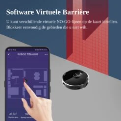 Efzaki Robot Aspirateur Avec Fonction Lavage - 4000 PA - Sans Fil - Station De Recharge Automatique - Zwart | Roboo Titane (Roboo T) -Nettoyage Produits Boutique 1200x1200 477