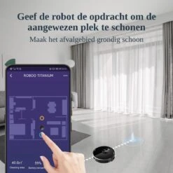 Efzaki Robot Aspirateur Avec Fonction Lavage - 4000 PA - Sans Fil - Station De Recharge Automatique - Zwart | Roboo Titane (Roboo T) -Nettoyage Produits Boutique 1200x1200 485