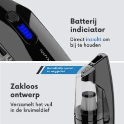 ROOMWARE® Handheld Thief Pro - Aspirateur à Main Compact Avec Filtre Lavable - Aspirateur à Main Sans Fil - Puissance D'aspiration 11.000PA - Zwart -Nettoyage Produits Boutique 1200x1200 535