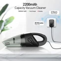 Aspirateur à Main Sans Fil - Aspirateur Sans Fil - Pour Humide Et Droog - Aspirateur Pour Poils D'animaux Domestiques - Aspirateur à Main Rechargeable Avec 9 Accessoires - 2 Filtres HEPA - Zwart -Nettoyage Produits Boutique 1200x1200 588