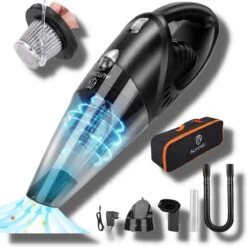 Aspirateur à Main Sans Fil RIKIN - Puissance D'aspiration Puissante De 8500PA Avec Moteur De 120W Et Lumière LED - Filtre HEPA En Acier Inoxydable Pour Un Nettoyage En Profondeur