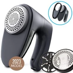 Magnify Electric Lint Remover - Sans Fil - 2 Accessoires Supplémentaires - Zwart - Épilateur - USB - Coupe-peluches - Textile Et Laine - Sac De Rangement Inclus