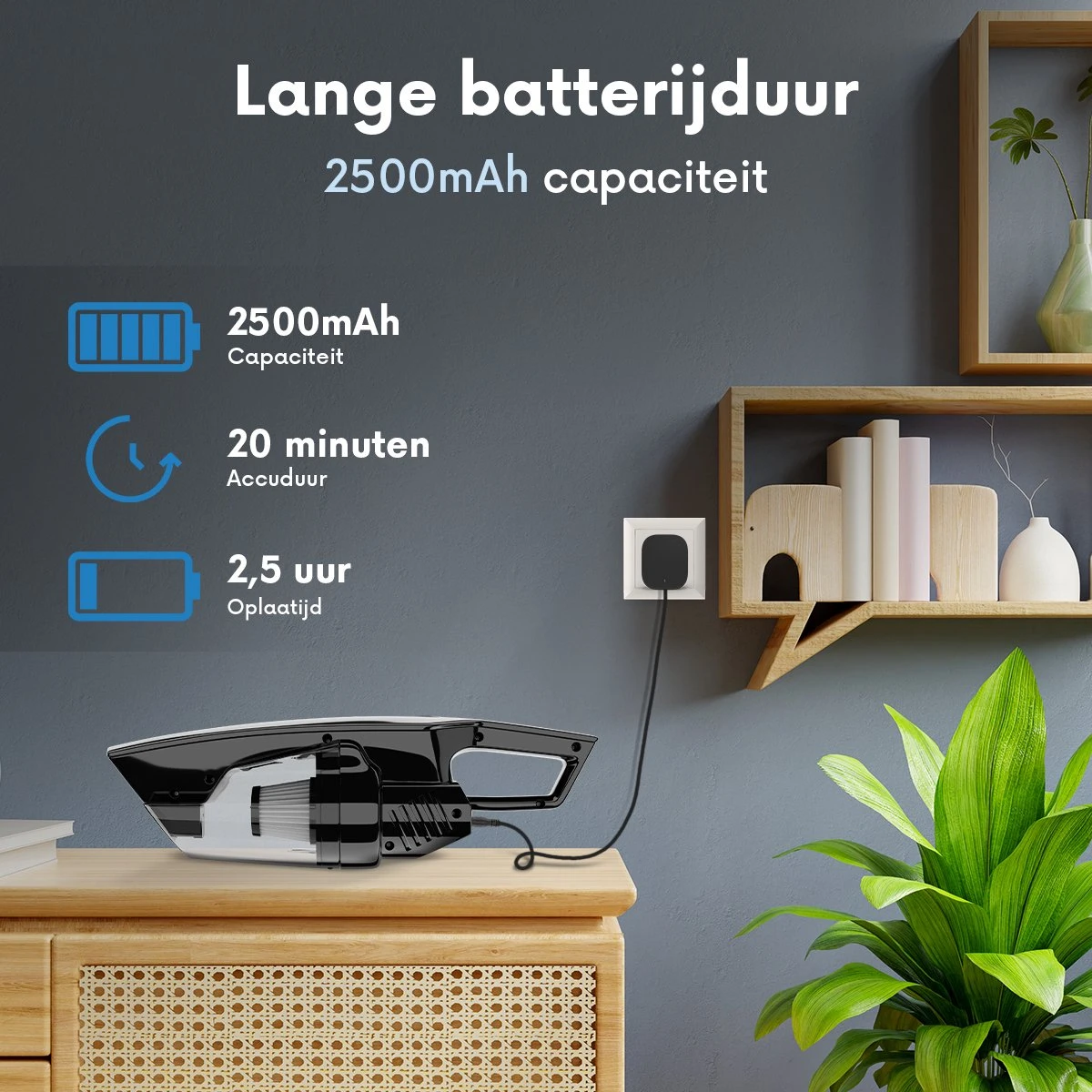 ROOMWARE® Handheld Thief A - Aspirateur à Main Compact Avec Filtre Lavable - Aspirateur à Main Sans Fil - Puissance D'aspiration 5.500PA - Zwart 11 ROOMWARE® Handheld Thief A - Aspirateur à Main Compact Avec Filtre Lavable - Aspirateur à Main Sans Fil - Puissance D'aspiration 5.500PA - Zwart – Image 9