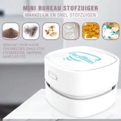 Mini Aspirateur De Bureau - Petit Aspirateur - Pour Clavier/bureau - Taille Mini - Aspirateur De Bureau - Rechargeable - Portable - Wit -Nettoyage Produits Boutique 1200x1200 616