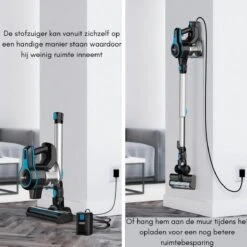 Aspirateur Best - Aspirateur Balai Sans Sac Sur Batterie - Aspirateur à Main Best-seller - Aspirateur à Main Avec Manche - Zwart - Blauw -Nettoyage Produits Boutique 1200x1200 713