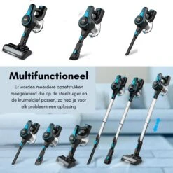 Aspirateur Best - Aspirateur Balai Sans Sac Sur Batterie - Aspirateur à Main Best-seller - Aspirateur à Main Avec Manche - Zwart - Blauw -Nettoyage Produits Boutique 1200x1200 715