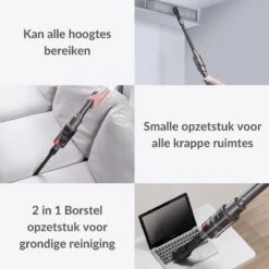 Aspirateur Sans Fil ILIFE® - Aspirateur 2 En 1 - Aspiration Forte 16kPa - Aspirateur Balai Batterie 22mAh - Poignée Légère - Grijs -Nettoyage Produits Boutique 1200x1200 726