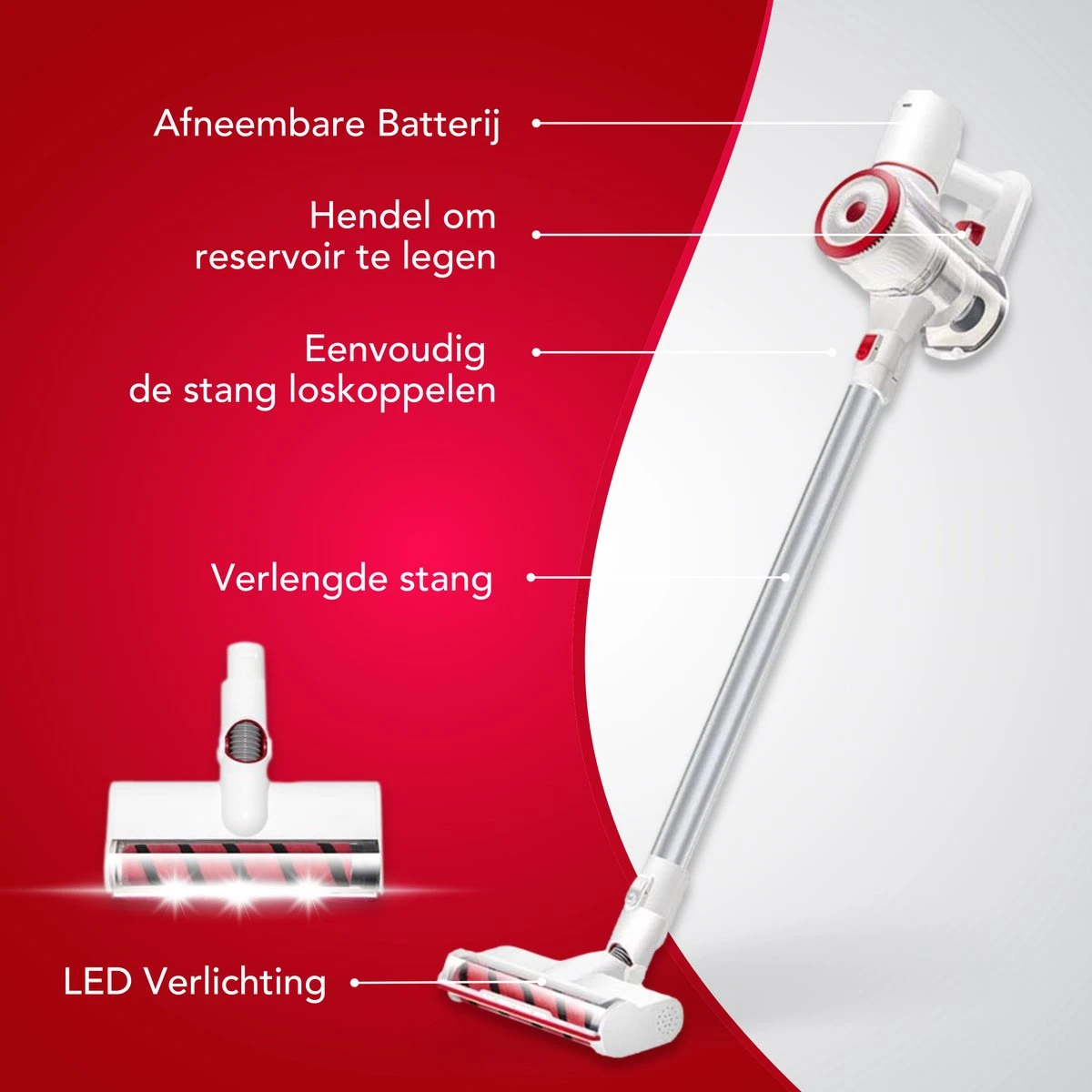 Aspirateur Sans Fil - Aspirateur Balai à Main - 3 En 1 - Siècle Des Lumières LED - 250 W - Rechargeable - Cadeau Vaderdag 4 Aspirateur Sans Fil - Aspirateur Balai à Main - 3 En 1 - Siècle Des Lumières LED - 250 W - Rechargeable - Cadeau Vaderdag – Image 2