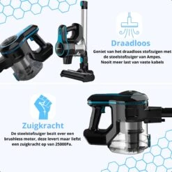 Aspirateur Balai Sans Fil - Ampes® - Aspirateur Sans Fil - 6 En 1 - 25Kpa Puissance D'aspiration - 2 Positions De Puissance - 45 Minutes Autonomie - 250W -Nettoyage Produits Boutique 1200x1200 799