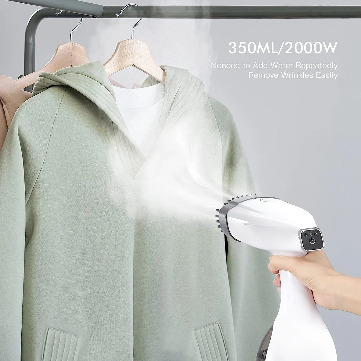 DODOCOOL Défroisseur à Vapeur Pour Vêtements 2000 W Avec écran LCD, 2 Réglages De Vapeur, Défroisseur à Vapeur Vertical Et Horizontal, Chauffage Rapide 20 S, Grand Réservoir D'eau Amovible De 350 Ml 7 DODOCOOL Défroisseur à Vapeur Pour Vêtements 2000 W Avec écran LCD, 2 Réglages De Vapeur, Défroisseur à Vapeur Vertical Et Horizontal, Chauffage Rapide 20 S, Grand Réservoir D'eau Amovible De 350 Ml – Image 5