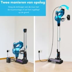 Aspirateur Best - Aspirateur Balai Sans Sac Sur Batterie - Aspirateur à Main Best Seller - Aspirateur à Main Avec Manche - 23 KPA - Zwart -Nettoyage Produits Boutique 1200x1200 810