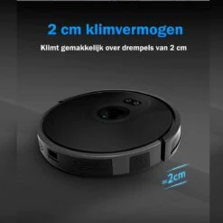 Robot Serpillière Beekit - Aspirateur Robot - Aspirateur Robot Avec Fonction De Serpillière - Système De Serpillière - Aspirateur Robot Avec Station De Charge - Zwart -Nettoyage Produits Boutique 1200x1200 827