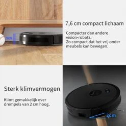 Robot Serpillière Beekit - Aspirateur Robot - Aspirateur Robot Avec Fonction De Serpillière - Système De Serpillière - Aspirateur Robot Avec Station De Charge - Zwart -Nettoyage Produits Boutique 1200x1200 828