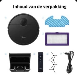 Robot Aspirateur - Robot Aspirateur Avec Station De Charge - Robot Aspirateur Pour Animaux Domestiques De Compagnie - Robot Aspirateur Avec Fonction De Nettoyage - Incl App Et Télécommande - Zwart -Nettoyage Produits Boutique 1200x1200 838