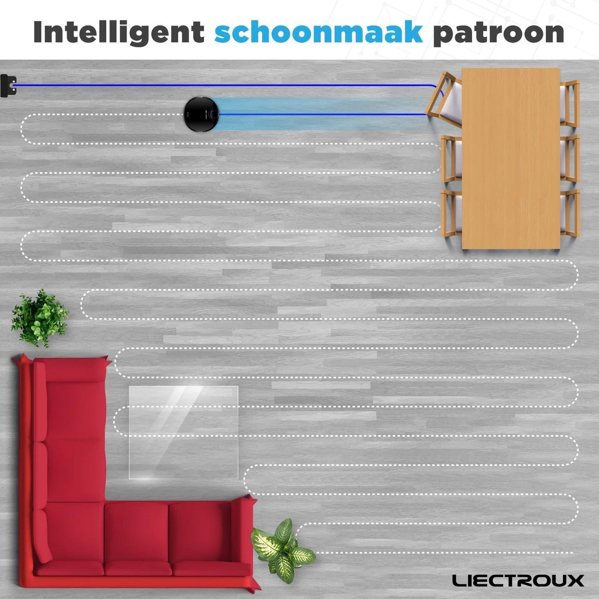 Robot Laveur Liectroux Avec Contrôle D'application - 3000Pa - Robot Aspirateur Avec Fonction De Nettoyage - Système De Nettoyage - Mop - Aspirateur Robot 14 Robot Laveur Liectroux Avec Contrôle D'application - 3000Pa - Robot Aspirateur Avec Fonction De Nettoyage - Système De Nettoyage - Mop - Aspirateur Robot – Image 12