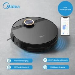 Aspirateur Robot Midea M7 Pro - Aspirateur Avec Fonction De Nettoyage - Aspirateur Robot Intelligent Avec Application - Aspiration Puissante 4000 Pa - Station De Charge Incluse -Nettoyage Produits Boutique 1200x1200 857