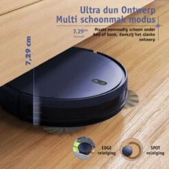 Aspirateur Robot Intelligent ONSON Avec Fonction De Nettoyage 100 Minutes De Temps De Travail Application Intelligente Avec Wifi / Google / Alexa Incl. Nettoyage Les Coins -Nettoyage Produits Boutique 1200x1200 887