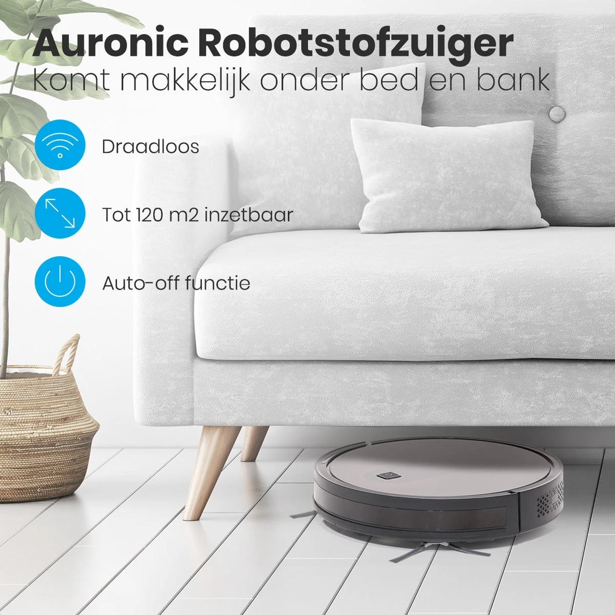 Aspirateur Robot WiFi LifeGoods - 1400 Pa - Fonction De Nettoyage - Sans Fil - Station De Charge Automatique - Poussière Aux Poils De Chien - Zwart Avec Accents Oranje 4 Aspirateur Robot WiFi LifeGoods - 1400 Pa - Fonction De Nettoyage - Sans Fil - Station De Charge Automatique - Poussière Aux Poils De Chien - Zwart Avec Accents Oranje – Image 2