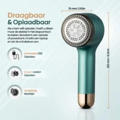 Revo Goods Éliminateur De Peluches électrique 2 En 1 - Rouleau à Peluches Intégré - Pour Vêtements Et Meubles - Design Plus Grand - Coupe-peluches -Nettoyage Produits Boutique 1200x1200 9