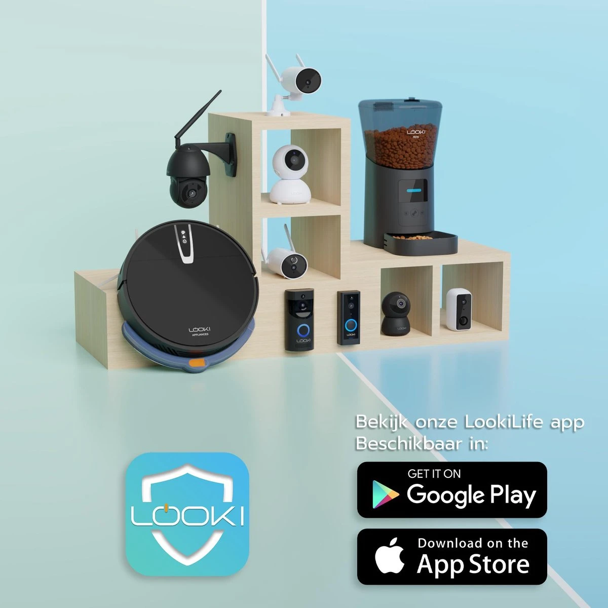 Looki® 3-en-1 Avec Fonction De Nettoyage Et Contrôle D'application - Aspirateur Robot Sans Fil - IOS Et Android - Automatique - Avec Station De Charge - 45DB - Zwart 7 Looki® 3-en-1 Avec Fonction De Nettoyage Et Contrôle D'application - Aspirateur Robot Sans Fil - IOS Et Android - Automatique - Avec Station De Charge - 45DB - Zwart – Image 5