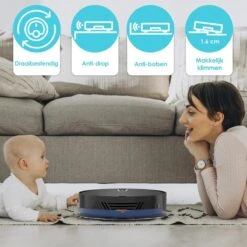 Looki® 3-en-1 Avec Fonction De Nettoyage Et Contrôle D'application - Aspirateur Robot Sans Fil - IOS Et Android - Automatique - Avec Station De Charge - 45DB - Zwart 30 Looki® 3-en-1 Avec Fonction De Nettoyage Et Contrôle D'application - Aspirateur Robot Sans Fil - IOS Et Android - Automatique - Avec Station De Charge - 45DB - Zwart -Nettoyage Produits Boutique 1200x1200 987