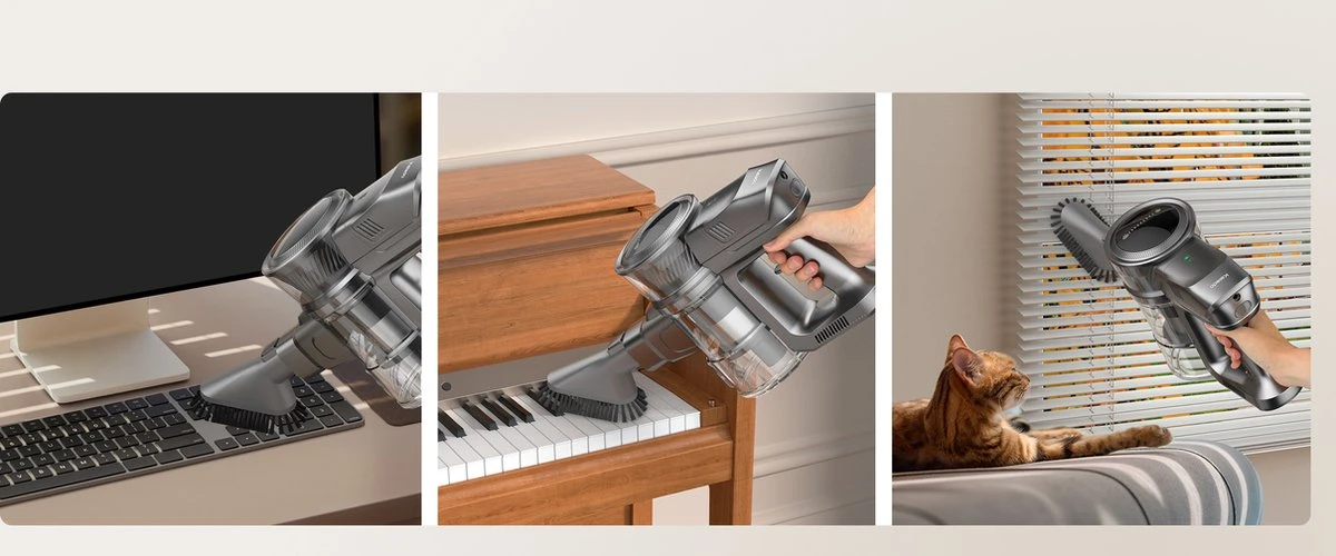 Kalado KCV01 Aspirateur Balai Sans Fil - Aspirateurs-balais 26Kpa - 6 En 1 - 40Min De Temps De Travail Batterie Amovible - Moteur Brushless 80000RPM - Affichage LED 13 Kalado KCV01 Aspirateur Balai Sans Fil - Aspirateurs-balais 26Kpa - 6 En 1 - 40Min De Temps De Travail Batterie Amovible - Moteur Brushless 80000RPM - Affichage LED – Image 11