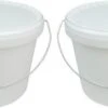 Set De 2x Seau Avec Couvercle Et Poignée - Wit - 5,8 Litres - Seau En Plastique / Plastique / Seau à Peinture Avec Poignée / Poignée En Métal -Nettoyage Produits Boutique 1200x513