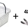 Prohobtools Panier à Pinces à Linge Blanc + Épingles à Linge à Linge 48 Pièces - Plateau à Pinces à Linge - Sac à Pinces à Linge - Panier à Pinces à Linge - Épingles à Linge Softgrip -Nettoyage Produits Boutique 1200x585