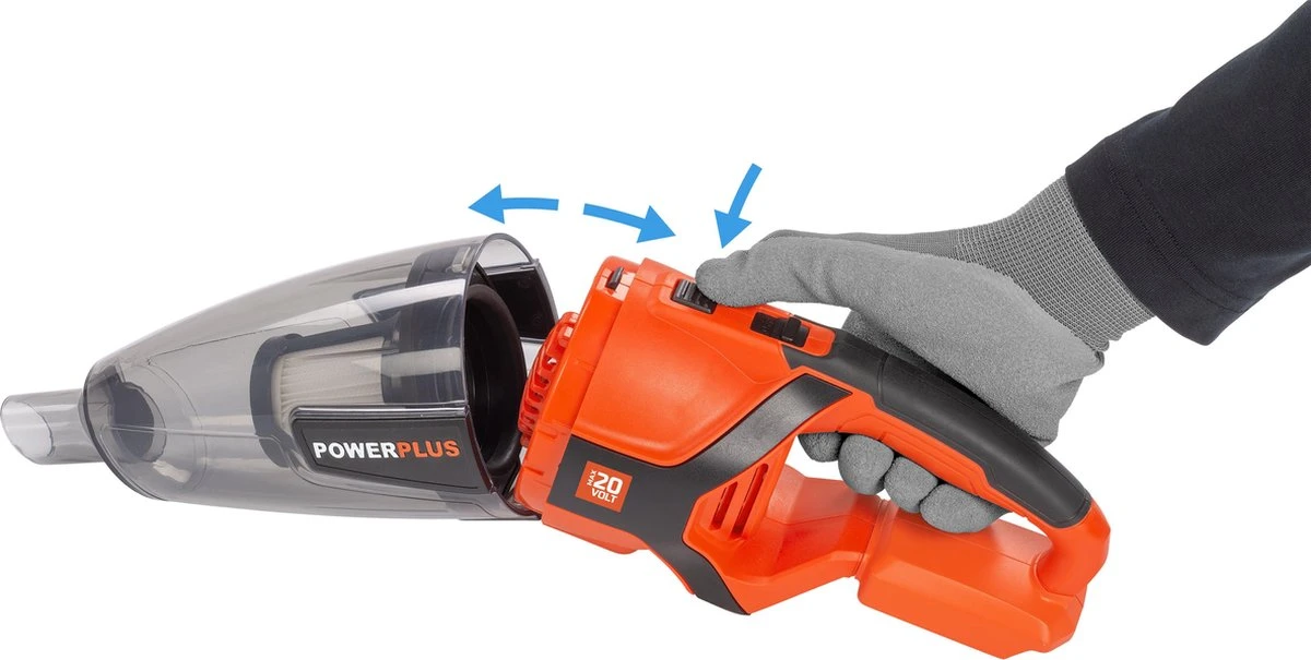 Powerplus Dual Power POWDP6030 Aspirateur à Main / Voleur à Main - 20V - Incl. Accessoires - HT Batterie Et Chargeur 9 Powerplus Dual Power POWDP6030 Aspirateur à Main / Voleur à Main - 20V - Incl. Accessoires - HT Batterie Et Chargeur – Image 7