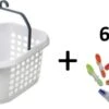 Prohobtools Panier à Pinces à Linge Blanc + Épingles à Linge à Linge 60 Pièces - Plateau à Pinces à Linge - Sac à Pinces à Linge - Panier à Pinces à Linge - Épingles à Linge Softgrip -Nettoyage Produits Boutique 1200x653 1