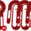 French Fashion - Easypegs® Pinces à Linge Durables - 10 Pièces - Ergonomiquement Responsable : Le Serrage Appartient Au Passé ! – Extra Large - Rouge