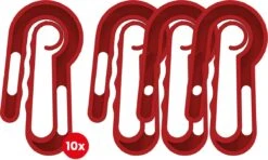French Fashion - Easypegs® Pinces à Linge Durables - 10 Pièces - Ergonomiquement Responsable : Le Serrage Appartient Au Passé ! – Extra Large - Rouge