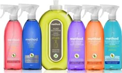 Method Combo - 2x Nettoyant Tout Usage Nettoyant Pour Cuisine Nettoyant Pour Salle De Bain Nettoyant Pour Vitres Et Sols 5x 490 Ml + 1x 739 Ml