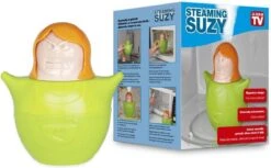 Cleaner Micro-ondes Suzy Steaming Vert - 15x6cm | Pour Un Nettoyage Facile Du Micro-ondes | Nettoyant Micro-ondes