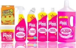 Stardrops The Pink Stuff Mega Bundle Avec Scrub Daddy, Pâte Cleaner , Nettoyant Tout Usage, Toilettes , Crème Nettoyante, Nettoyant Pour Sol