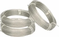 3x Morceaux De Fil De Corde à Linge / Fils De Corde à Linge En Acier Transparent - 10 Mètres - Corde à Linge Pour Le Linge - Corde à Linge / Cordes à Linge