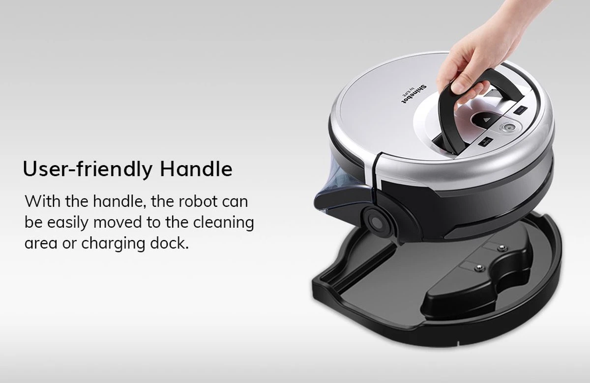 ALLROUNDGOODS-Ilife W450/W455 Robot De Sol Shinebot, Grand Réservoir Water De 0,85 L Et 0,9 L, Navigation Par Caméra, Contrôle D'Application Wifi, Appli De Cuisine