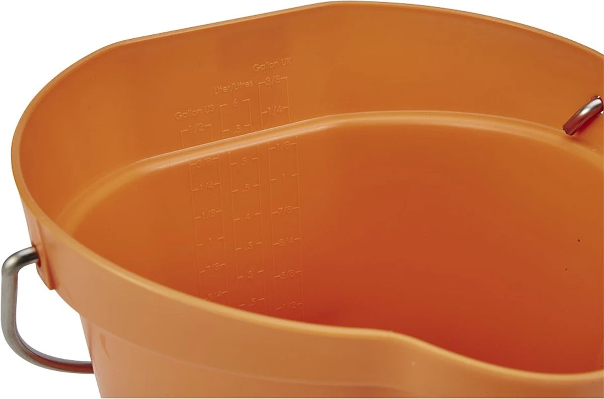 Seau Vikan 56887 - 6 Litres - Oranje - Seau Robuste - Résistant Aux Produits Chimiques - Maximum 100 ° C - Convient Aux Travaux De Transformation Des Aliments Et De Nettoyage 5 Seau Vikan 56887 - 6 Litres - Oranje - Seau Robuste - Résistant Aux Produits Chimiques - Maximum 100 ° C - Convient Aux Travaux De Transformation Des Aliments Et De Nettoyage – Image 3
