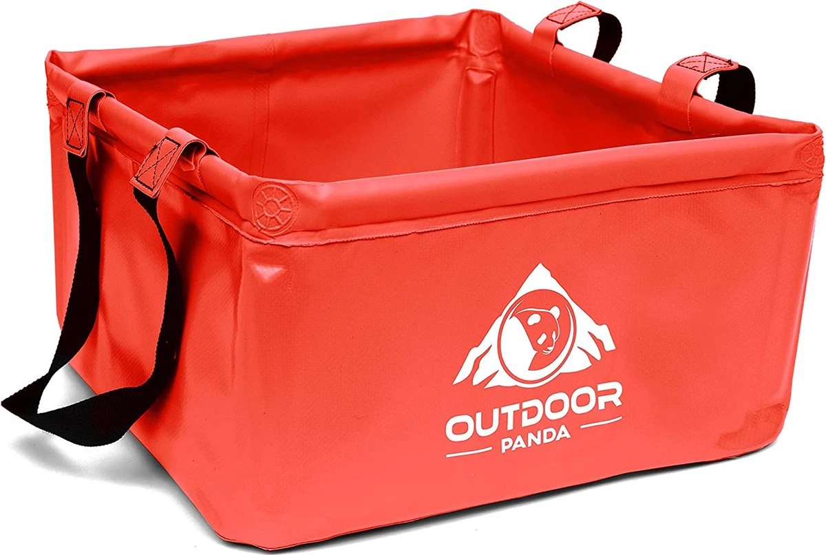 OUTDOOR PANDA Kom Pliable 20L | Pliable Évier Kom Camping | Seau à Poussière Pliable En Bâche | Lavabo Plastique | Kom Groot | Carré | Rouge 3 OUTDOOR PANDA Kom Pliable 20L | Pliable Évier Kom Camping | Seau à Poussière Pliable En Bâche | Lavabo Plastique | Kom Groot | Carré | Rouge