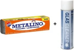 Metalino Staalwool - 000 + Pieterman - Nettoyant Pour Vitres - Nettoyant Pour Vitres - Forfait De Nettoyage Des Vitres