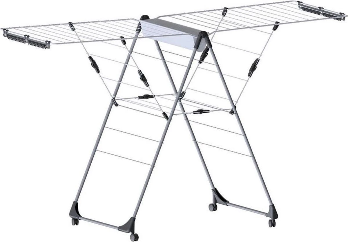 LaundrySpecialist Pliable Avec Pas Moins De 29 Mètres De Longueur De Séchage – LONGUE DURÉE DE VIE ET MOBILE. Séchoir à Linge Sur Roulettes Avec Espace De Rangement Pour Pinces à Linge Et Espace Pour Sécher Facilement Les Chaussettes 3 LaundrySpecialist Pliable Avec Pas Moins De 29 Mètres De Longueur De Séchage – LONGUE DURÉE DE VIE ET MOBILE. Séchoir à Linge Sur Roulettes Avec Espace De Rangement Pour Pinces à Linge Et Espace Pour Sécher Facilement Les Chaussettes