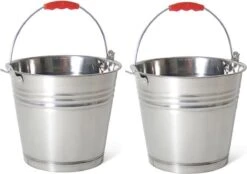 2x Seaux En Zinc/pots De Fleurs/pots De Fleurs 6 Litres - Décoration De Jardin - Seau à Fleurs/bac à Fleurs/jardinière - Seau De Décoration