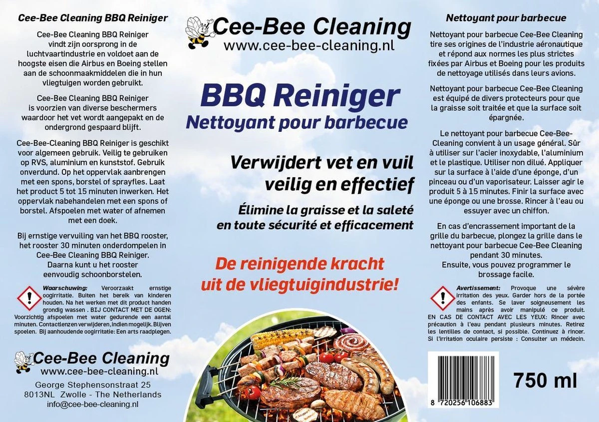 Nettoyant BBQ - Cleaner Barbecue - Spray 750 Ml - Sans Danger Pour Tous Les Matériaux - Nettoie La Graisse Et La Saleté - Dégraissant 4 Nettoyant BBQ - Cleaner Barbecue - Spray 750 Ml - Sans Danger Pour Tous Les Matériaux - Nettoie La Graisse Et La Saleté - Dégraissant – Image 2