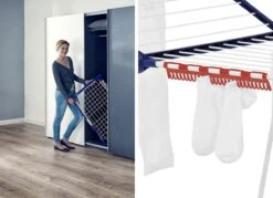 Séchoir à Leifheit Pegasus 200 Solid Avec Une Longueur De Séchage De 20 M Pour 2 Charges De Linge, Séchoir à Linge Long, Séchoir à Ailes Avec 4 Supports Pour Petits Articles Et 5 Cintres [ Exclusive Amazon ] -Nettoyage Produits Boutique 1200x868