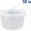 50 X Seau Rond Blanc Avec Couvercle - 3,5 Litres Avec Fermeture De Garantie - Convient Au Congélateur Et Au Lave-vaisselle - Convient Aux Aliments Et Non Alimentaires - Produit Aux Nederland