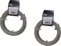 4x Morceaux De Fil De Corde à Linge / Fils De Corde à Linge Acier Transparent - 10 Mètres - Corde à Linge Pour Le Linge - Corde à Linge / Cordes à Linge